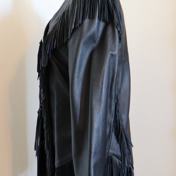 LEATHER FRINGE JACKET - Picture 6 of 11